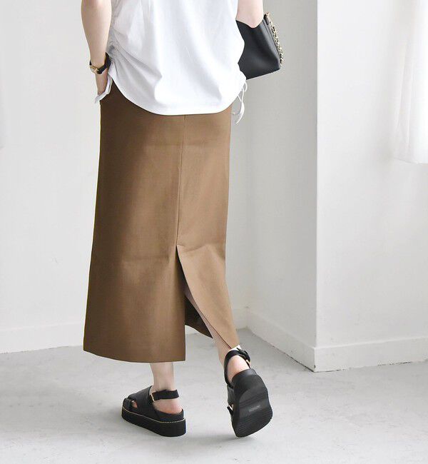 quaranciel「quaranciel:〈洗濯機可能〉アイライン スカート &times; フレンチ TEE セット」|タイト|