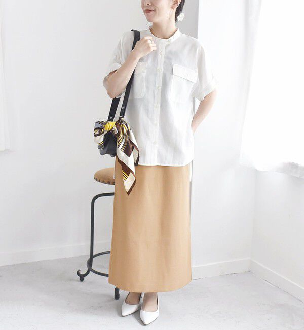 quaranciel「quaranciel:〈洗濯機可能〉アイライン スカート &times; フレンチ TEE セット」|タイト|