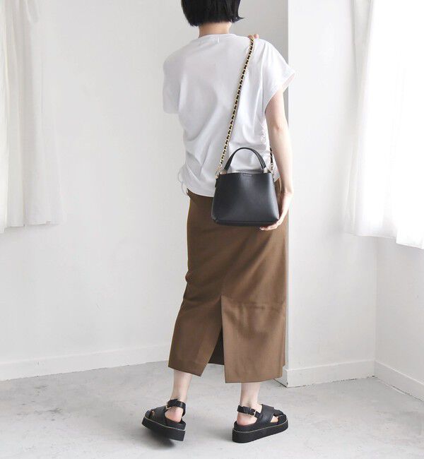 quaranciel「quaranciel:〈洗濯機可能〉アイライン スカート &times; フレンチ TEE セット」|タイト|