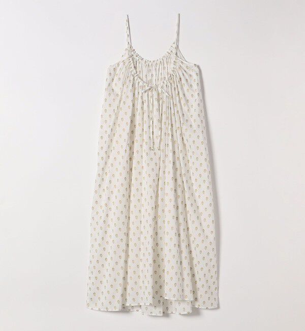 SHIPS any「SHIPS any:〈洗濯機可能〉グリッター プリント ギャザー キャミ ワンピース」|ワンピース|