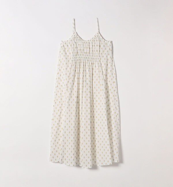 SHIPS any「SHIPS any:〈洗濯機可能〉グリッター プリント ギャザー キャミ ワンピース」|ワンピース|