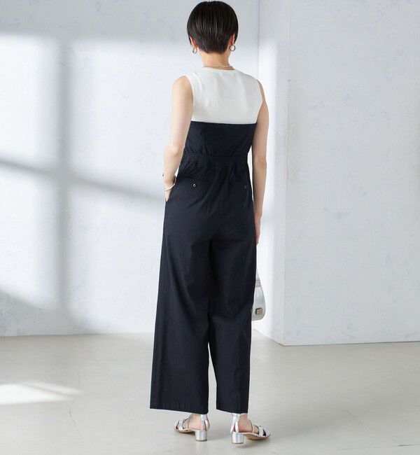 SHIPS for women「〈手洗い可能〉ストレッチ リネン ベアトップ サロペット」|ワンピース|