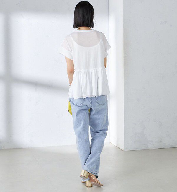 SHIPS for women「〈接触冷感〉コットン ナイロン ペプラム プルオーバー」|Tシャツ・カットソー|