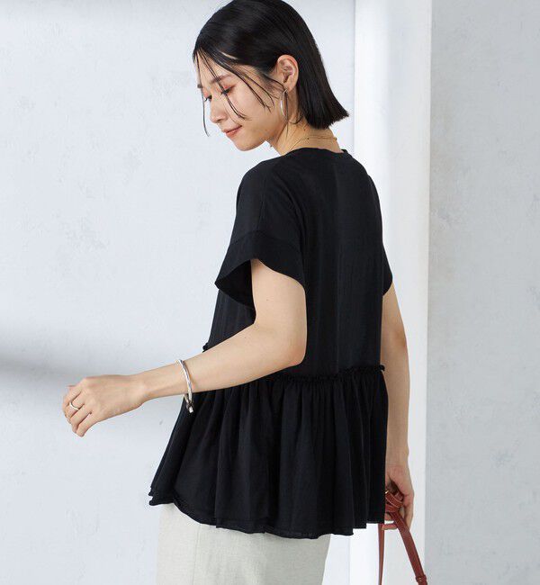 SHIPS for women「〈接触冷感〉コットン ナイロン ペプラム プルオーバー」|Tシャツ・カットソー|