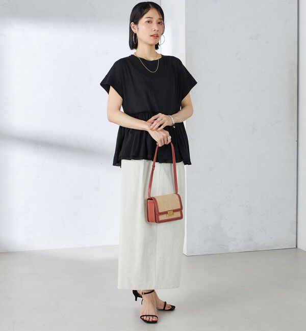 SHIPS for women「〈接触冷感〉コットン ナイロン ペプラム プルオーバー」|Tシャツ・カットソー|