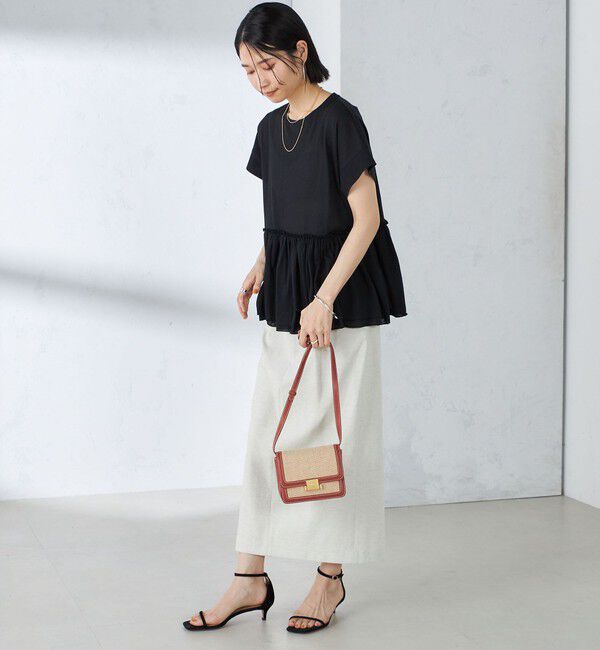 SHIPS for women「〈接触冷感〉コットン ナイロン ペプラム プルオーバー」|Tシャツ・カットソー|