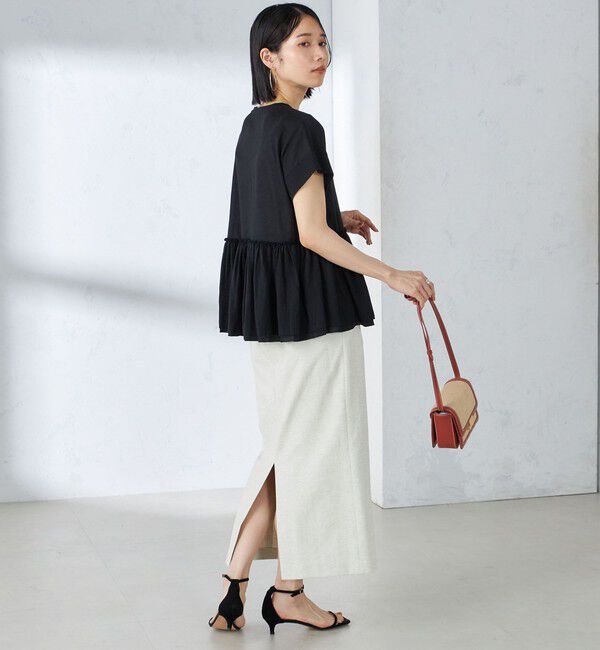 SHIPS for women「〈接触冷感〉コットン ナイロン ペプラム プルオーバー」|Tシャツ・カットソー|