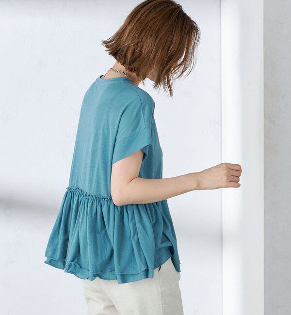 SHIPS for women「〈接触冷感〉コットン ナイロン ペプラム プルオーバー」|Tシャツ・カットソー|