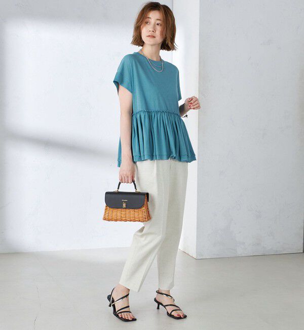 SHIPS for women「〈接触冷感〉コットン ナイロン ペプラム プルオーバー」|Tシャツ・カットソー|