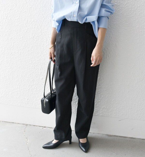 SHIPS any「SHIPS any:〈洗濯機可能〉コクーン ワーク カーゴ パンツ」|カーゴ|ブラック