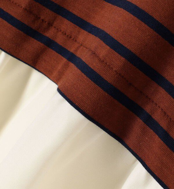 SHIPS Colors 「SHIPS Colors:シャツ レイヤードライク ボーダー リンク TEE」|Tシャツ・カットソー|