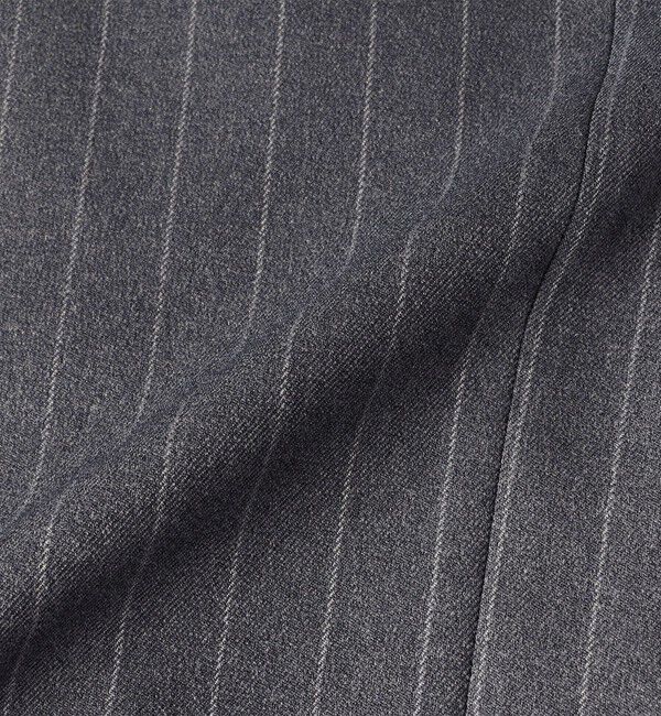 quaranciel「quaranciel:〈洗濯機可能〉ペプラム ベルト付 ストライプ Iライン スカート」|スカート|