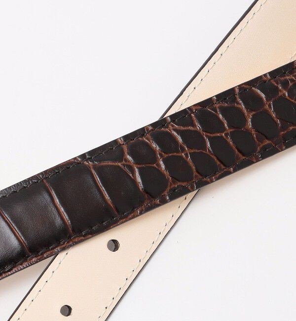 SHIPS「J&MDAVIDSON: クロコ型押し チップエンド ベルト」|ベルト|