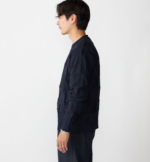 SHIPS「SHIPS:〈手洗い可能〉Amossa(R) シャンティ ブロック リンクス編み 長袖 ニット」|ニット・セーター|