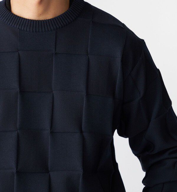 SHIPS「SHIPS:〈手洗い可能〉Amossa(R) シャンティ ブロック リンクス編み 長袖 ニット」|ニット・セーター|