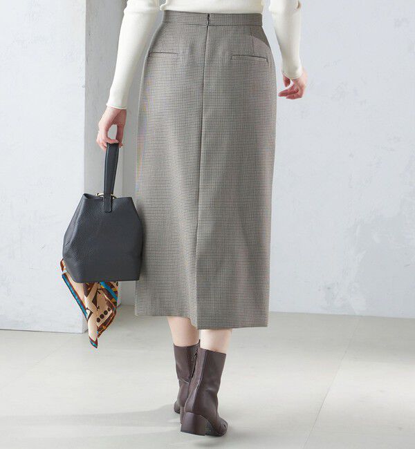 SHIPS for women「ウール混 チェック タイト スカート（セットアップ対応）」|タイト|