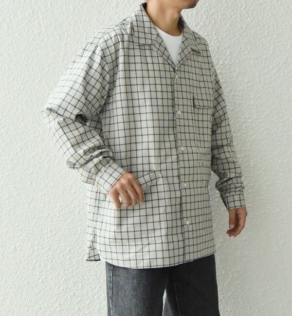SHIPS any「SHIPS any: モノトーン チェック サイドポケット シャツ ジャケット◇」|シャツ・ブラウス|グレー