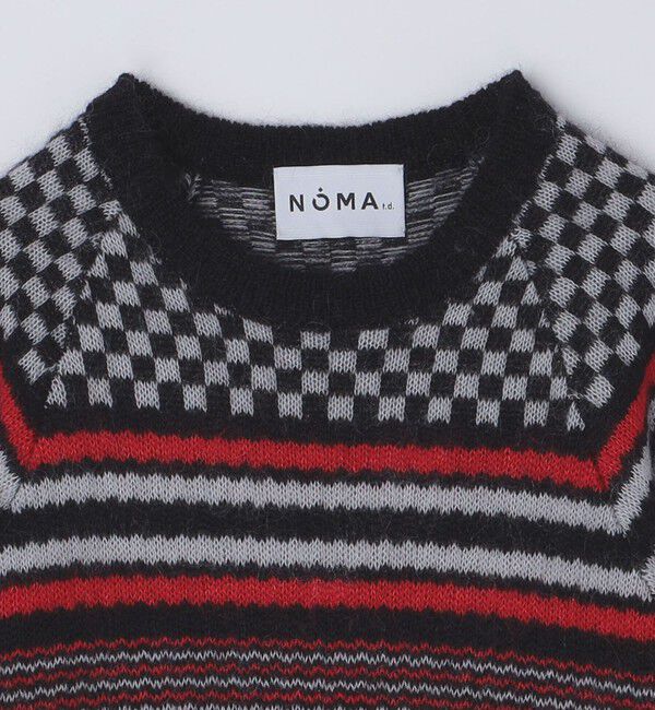 SHIPS「NOMA t.d.: CHECKER & STRIPE SWEATER」|ニット・セーター|