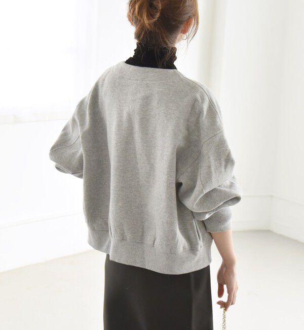 quaranciel「quaranciel:〈手洗い可能〉スパンコール テープ スウェット カーディガン」|カーディガン|