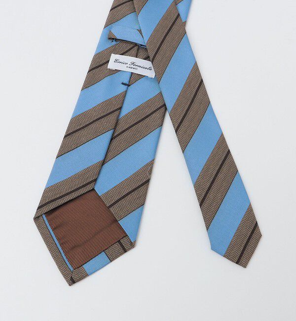 SHIPS「Errico Formicola: シルク/コットン ジャカードストライプ ネクタイ」|ネクタイ・蝶ネクタイ|