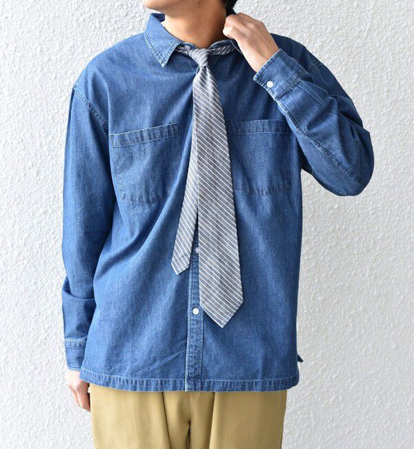 SHIPS any「【SHIPS any 別注】ORDINARY FITS: ダンガリー カジュアル ネクタイ◇」|ネクタイ・蝶ネクタイ|