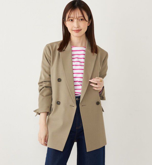 SHIPS Colors 「SHIPS Colors:ダブルボタン ブレザー(セットアップ対応可能)◇」|テーラードジャケット|グレー