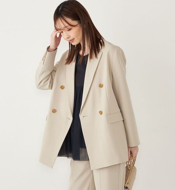 SHIPS Colors 「SHIPS Colors:ダブルボタン ブレザー(セットアップ対応可能)◇」|テーラードジャケット|ベージュ
