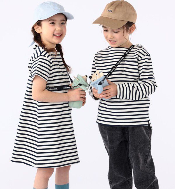 SHIPS KIDS「SHIPS KIDS:100～130cm / ボーダー ワンピース」|ワンピース|