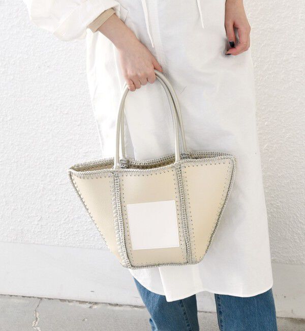 SHIPS any「SHIPS any: ステッチ エンブロイダリー ポケット トートバッグ」|トートバッグ|