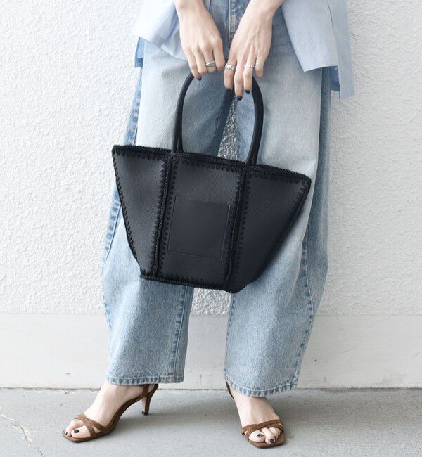 SHIPS any「SHIPS any: ステッチ エンブロイダリー ポケット トートバッグ」|トートバッグ|