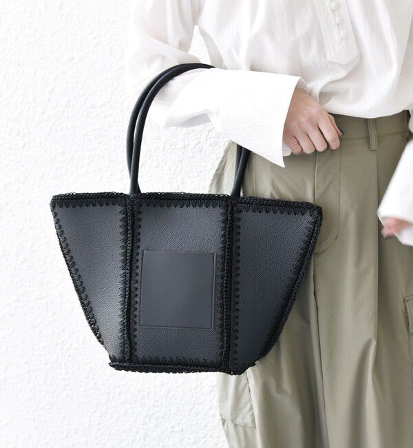 SHIPS any「SHIPS any: ステッチ エンブロイダリー ポケット トートバッグ」|トートバッグ|