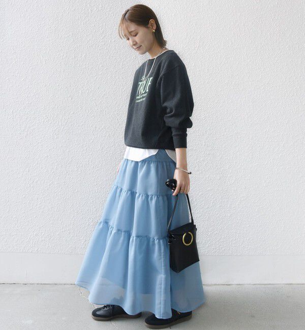 SHIPS for women「オーガンジー ティアード スカート」|スカート|