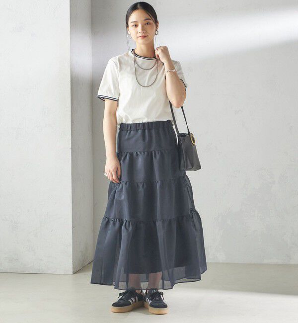 SHIPS for women「オーガンジー ティアード スカート」|スカート|