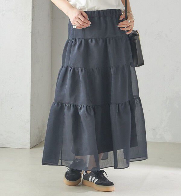 SHIPS for women「オーガンジー ティアード スカート」|スカート|