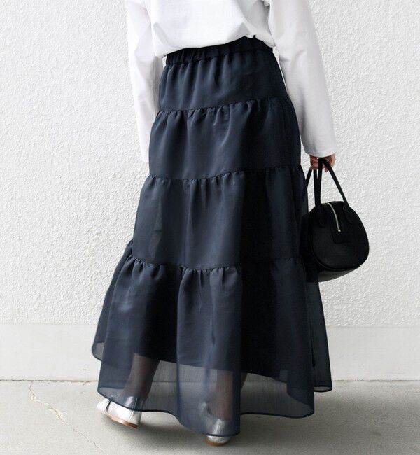 SHIPS for women「オーガンジー ティアード スカート」|スカート|