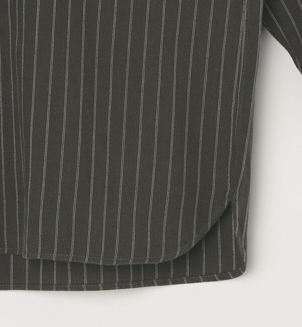 SHIPS any「SHIPS any:〈洗濯機可能〉コットン/リネン 7分袖  ストライプ スキッパー プルオーバー シャツ◇」|シャツ・ブラウス|