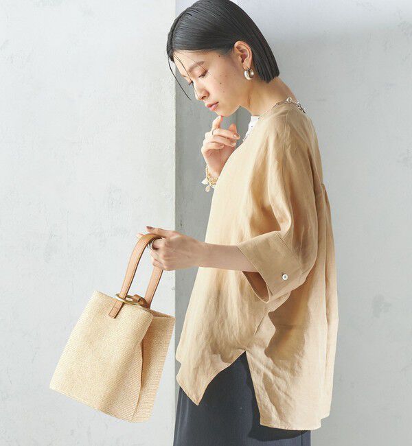 SHIPS for women「【一部WEB限定】〈手洗い可能〉IMPERIAL LINEN スキッパー ブラウス」|シャツ・ブラウス|