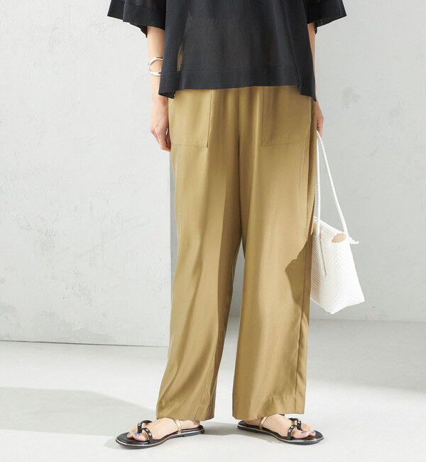 SHIPS for women「〈手洗い可能〉キュプラ混 ツイル ポケット パンツ」|その他|
