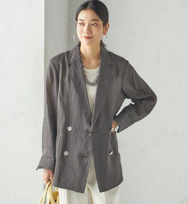 SHIPS for women「〈手洗い可能〉ラミー 4 シアー ジャケット」|テーラードジャケット|