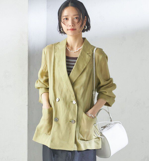 SHIPS for women「〈手洗い可能〉ラミー 4 シアー ジャケット」|テーラードジャケット|