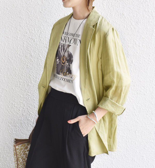 SHIPS for women「〈手洗い可能〉ラミー 4 シアー ジャケット」|テーラードジャケット|