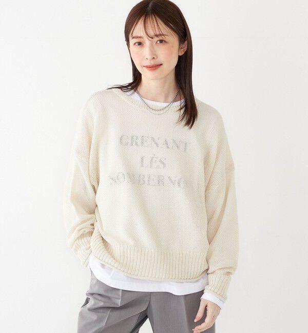 SHIPS Colors 「SHIPS Colors:〈手洗い可能〉ペーパーライク ボートネック ニット プルオーバー」|ニット・セーター|