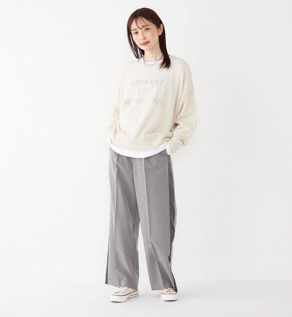 SHIPS Colors 「SHIPS Colors:〈手洗い可能〉ペーパーライク ボートネック ニット プルオーバー」|ニット・セーター|