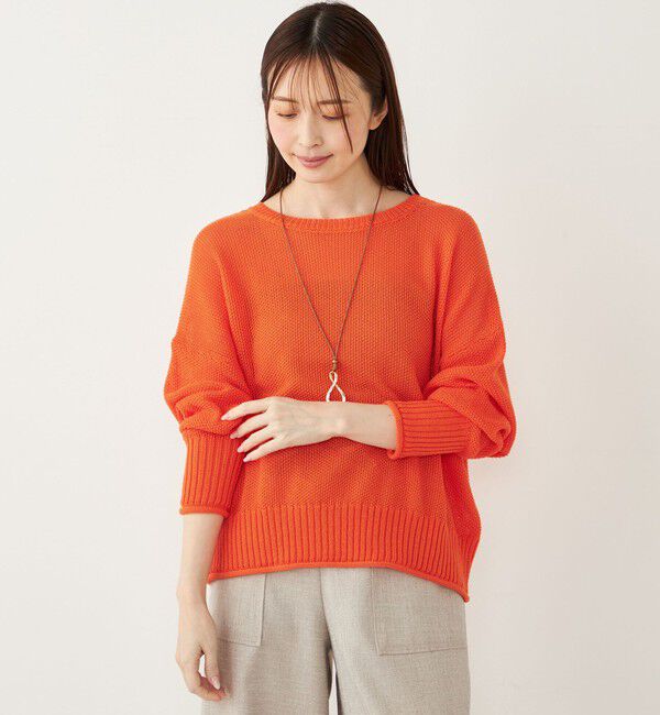 SHIPS Colors 「SHIPS Colors:〈手洗い可能〉ペーパーライク ボートネック ニット プルオーバー」|ニット・セーター|