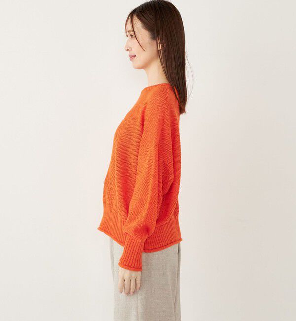 SHIPS Colors 「SHIPS Colors:〈手洗い可能〉ペーパーライク ボートネック ニット プルオーバー」|ニット・セーター|