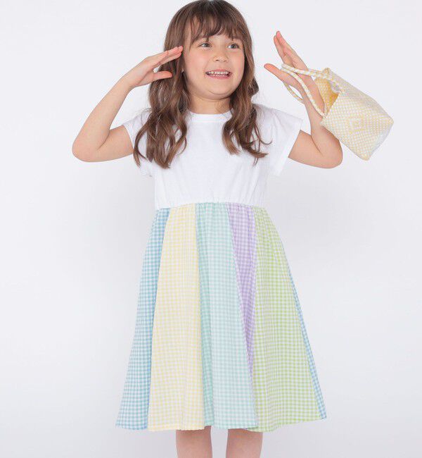 SHIPS KIDS「SHIPS KIDS:100～130cm / パネル 切替 ワンピース」|ワンピース|