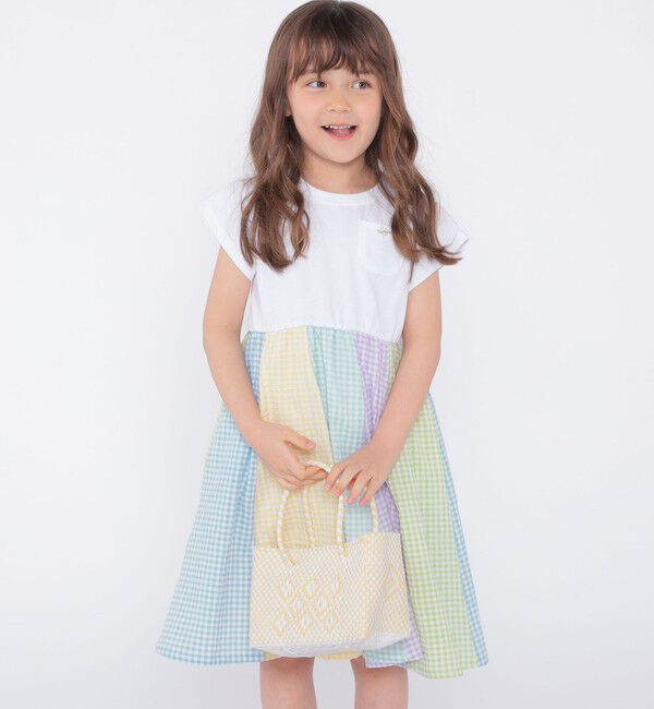 SHIPS KIDS「SHIPS KIDS:100～130cm / パネル 切替 ワンピース」|ワンピース|