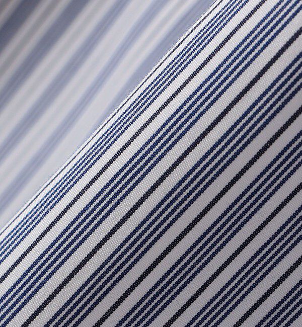 SHIPS for women「〈手洗い可能〉ストライプ フリル ネック リボン 半袖 ブラウス」|シャツ・ブラウス|