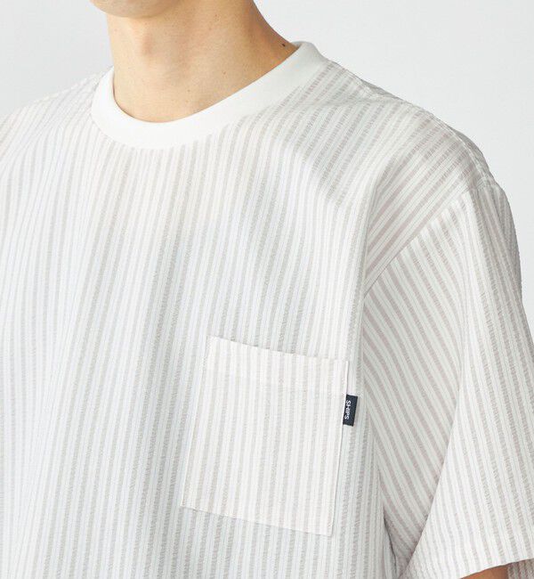 SHIPS「SHIPS: COOLMAX(R) シアサッカー Tシャツ」|Tシャツ・カットソー|