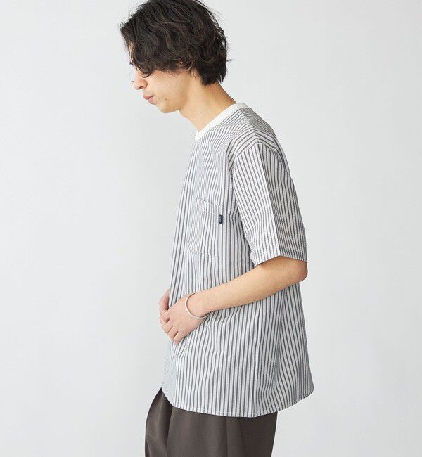 SHIPS「SHIPS: COOLMAX(R) シアサッカー Tシャツ」|Tシャツ・カットソー|